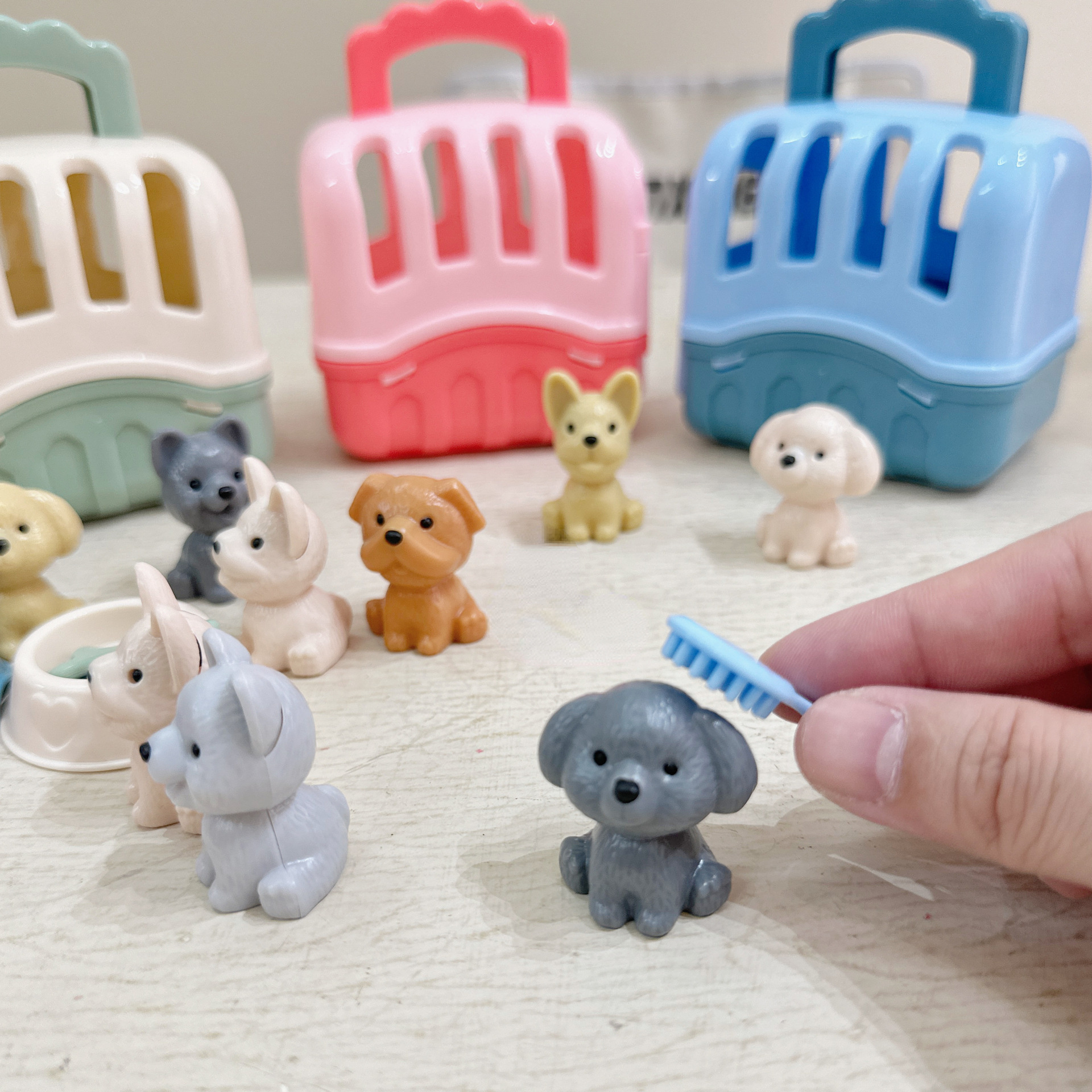 Kids Toys Dog - 8pcs/set Pretend Play Pet House Playset,Cute