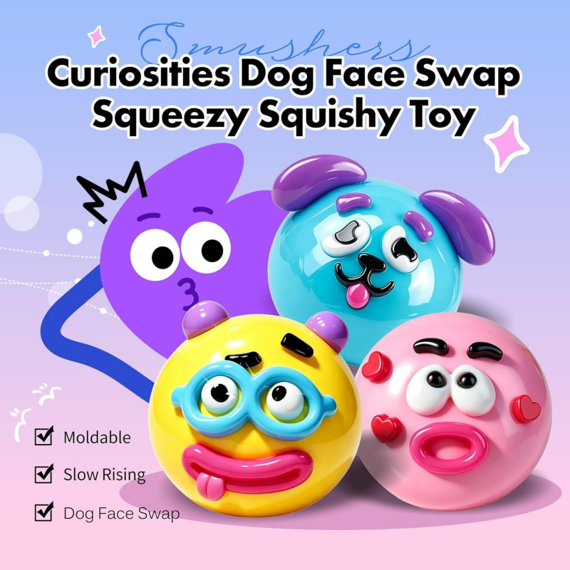 Kids Toys Dog - Smushers Squishy Dog Face Swapping Slow