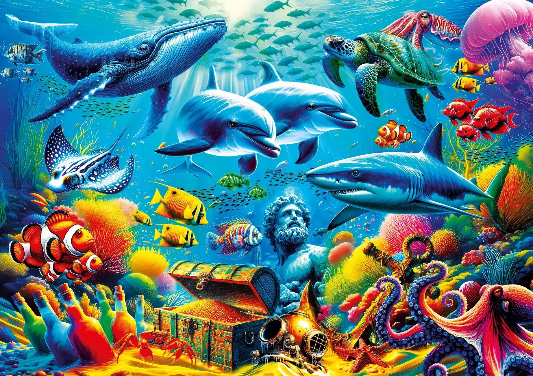 Kids Toys Under 1000 - Jigsaw Puzzle 1000 Pieces Treasure Under