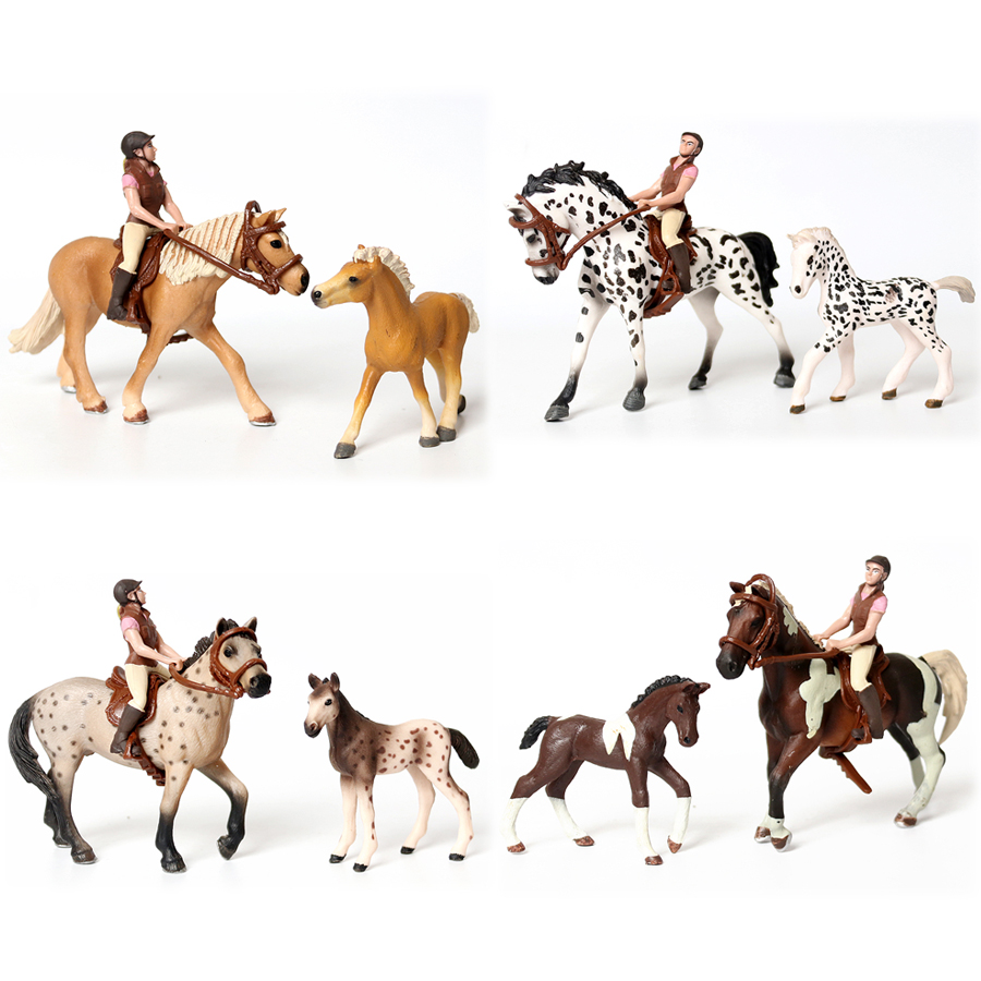 Kids Toys Horse - Realistic Trakehner Knabstrupper Haflinger Horse Rider