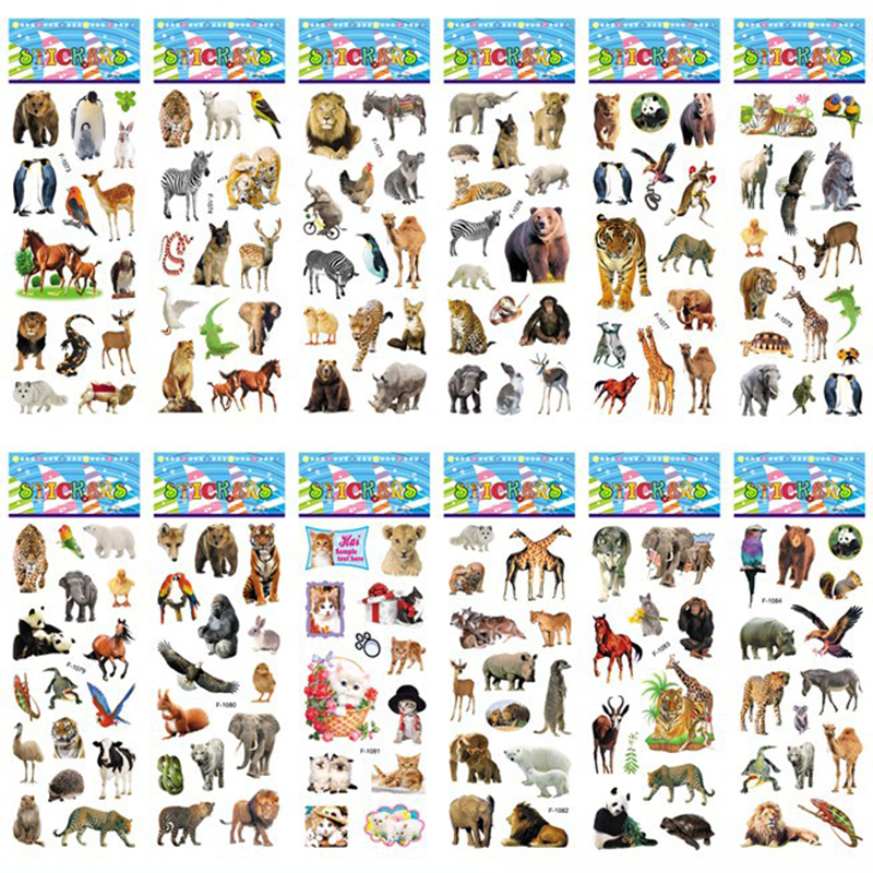 Kids Toys 10 Year Old - 10 Sheets 3D Puffy Foam Animal
