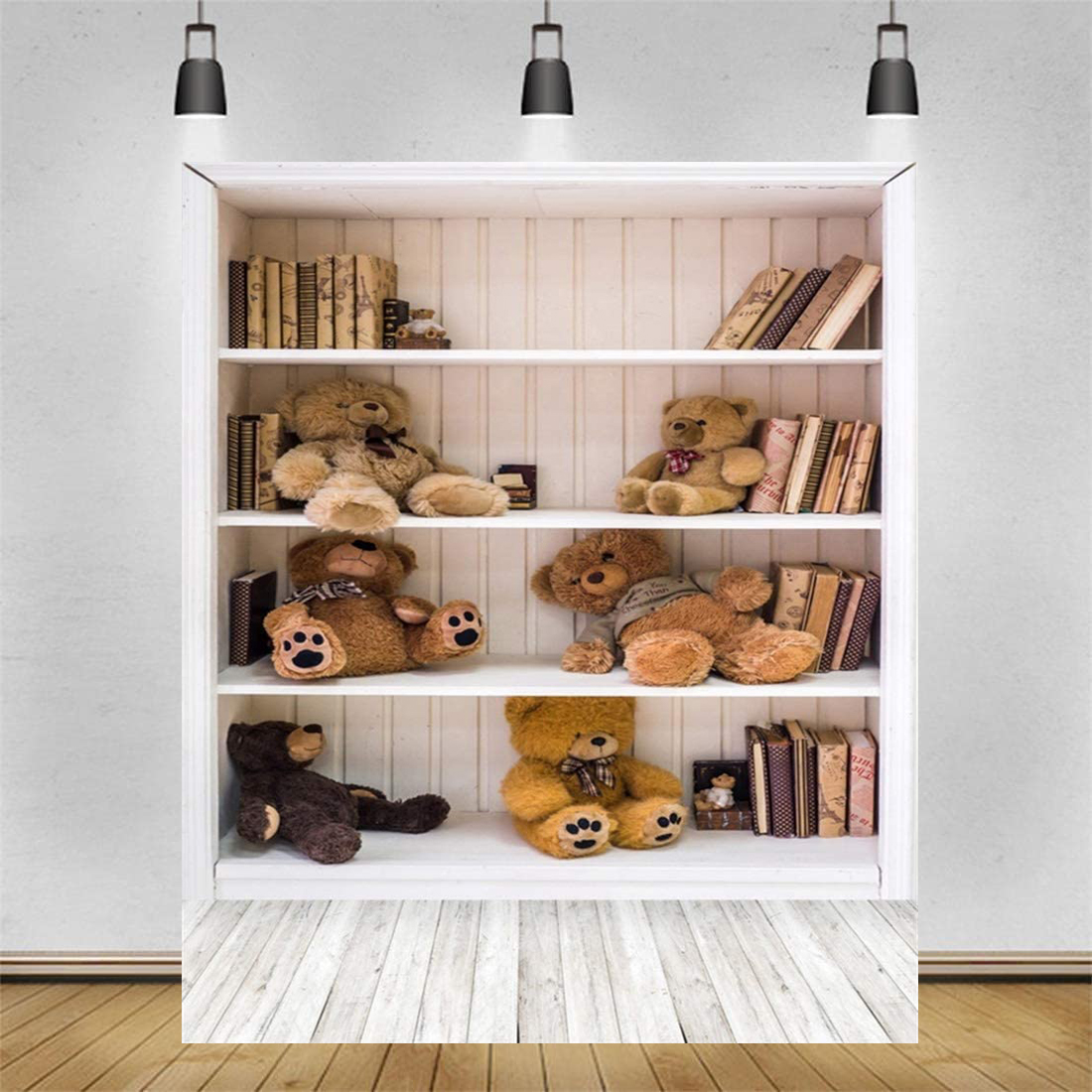 Photography Backdrop Bookcase  - đánh giá và giá Toys Background For Kids