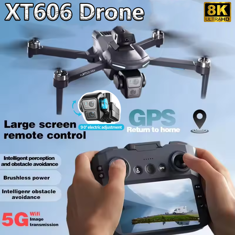 XT606 MAX GPS NEW Drone 8k Pro - đánh giá và giá Xiaomi Kids Toys