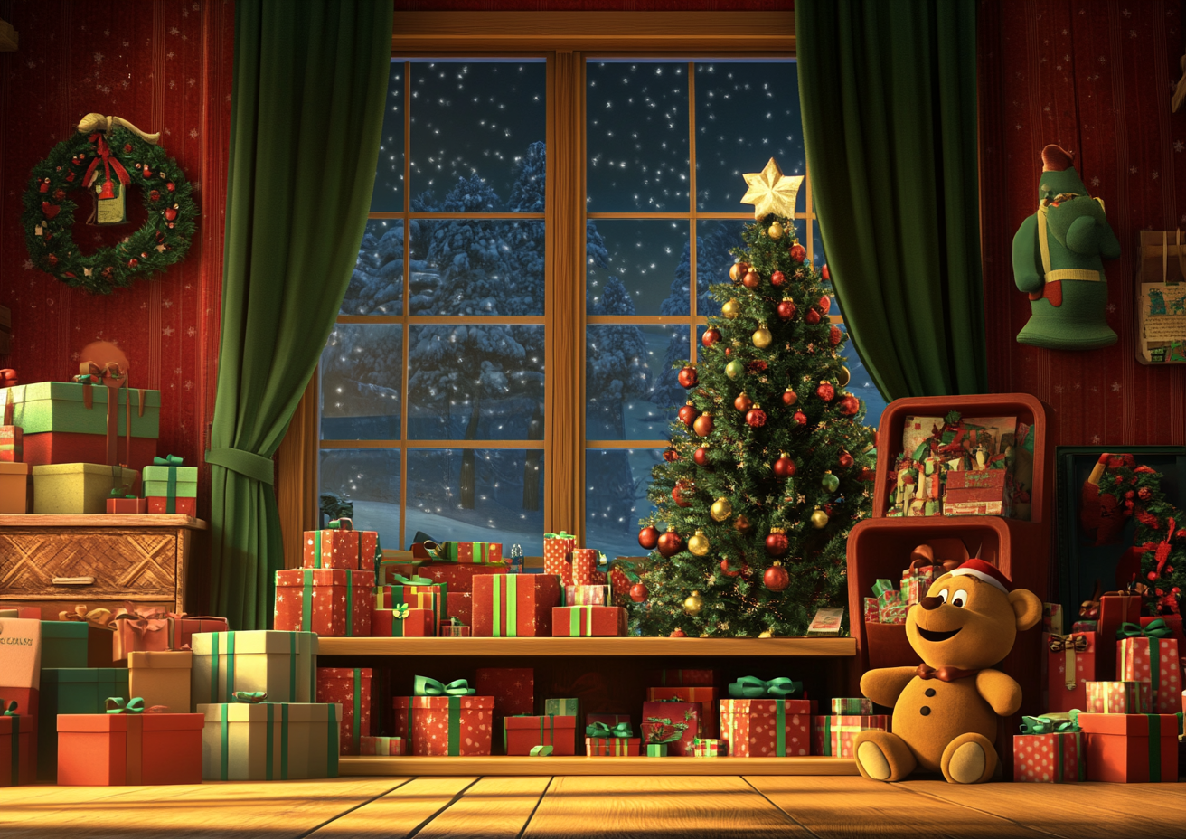 Winter Christmas Toy Store Pho - đánh giá và giá Toys Background For Kids