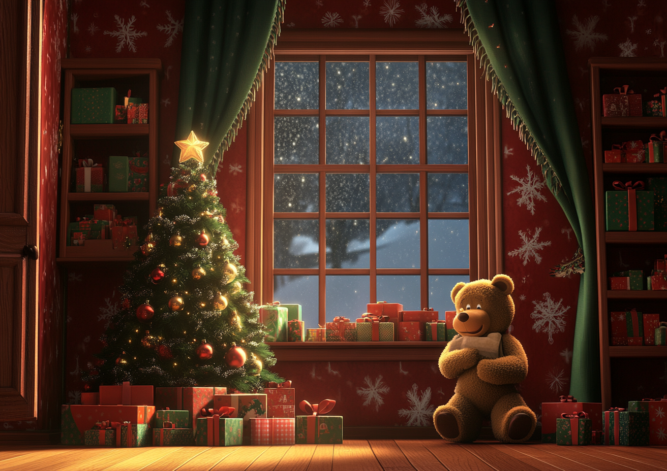 Winter Christmas Toy Store Pho - đánh giá và giá Toys Background For Kids