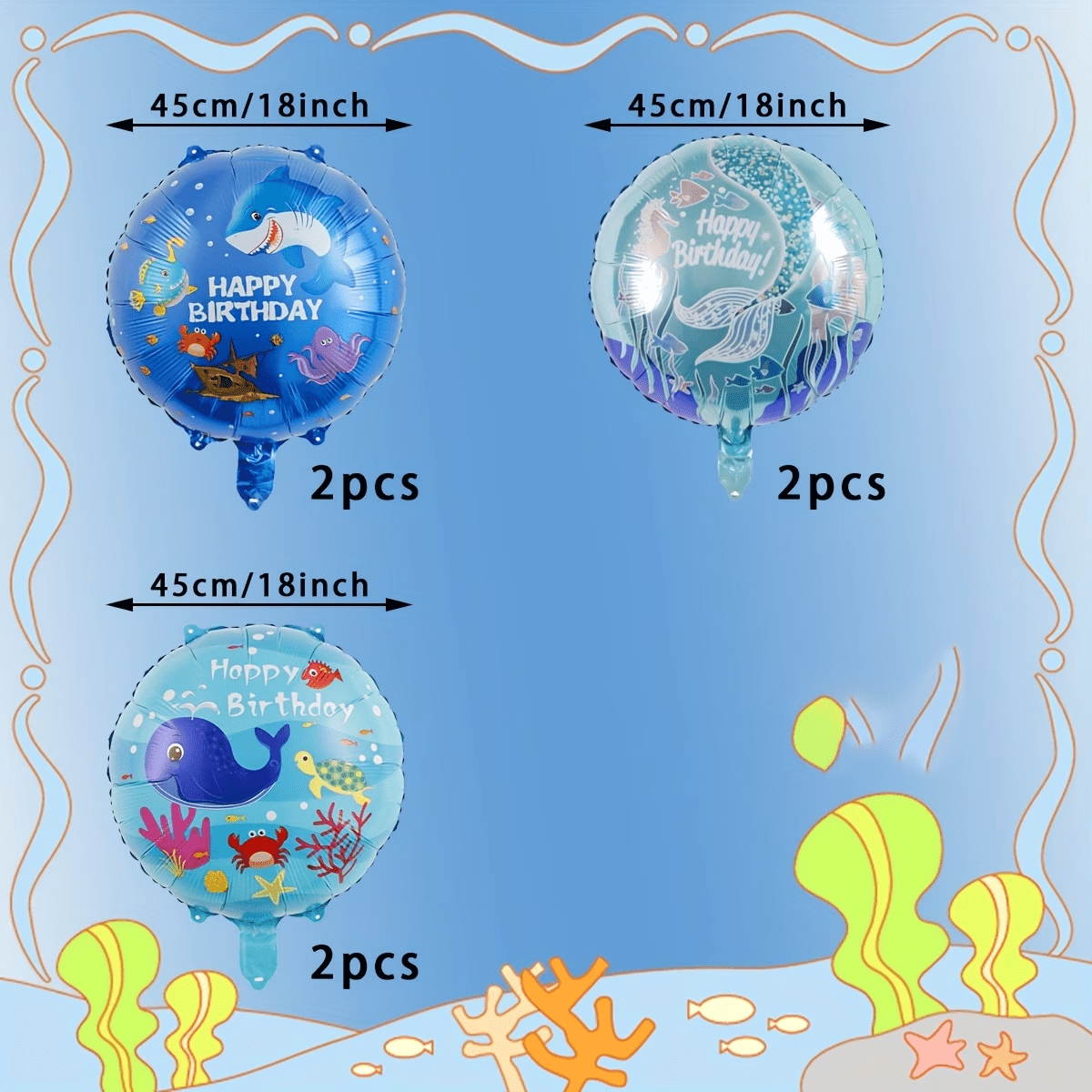 6pcs Ocean Theme Party Balloon - đánh giá và giá Water Balloon Set