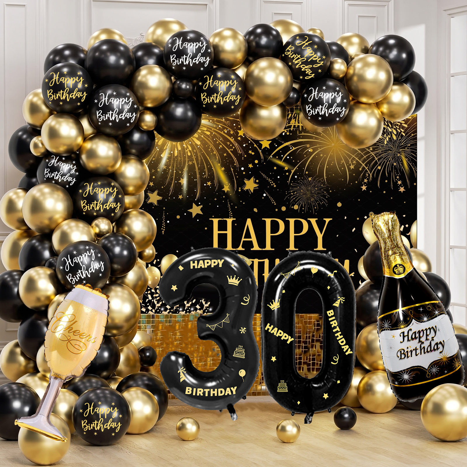 Black Gold Number Happy Birthd - đánh giá và giá Water Balloon Set