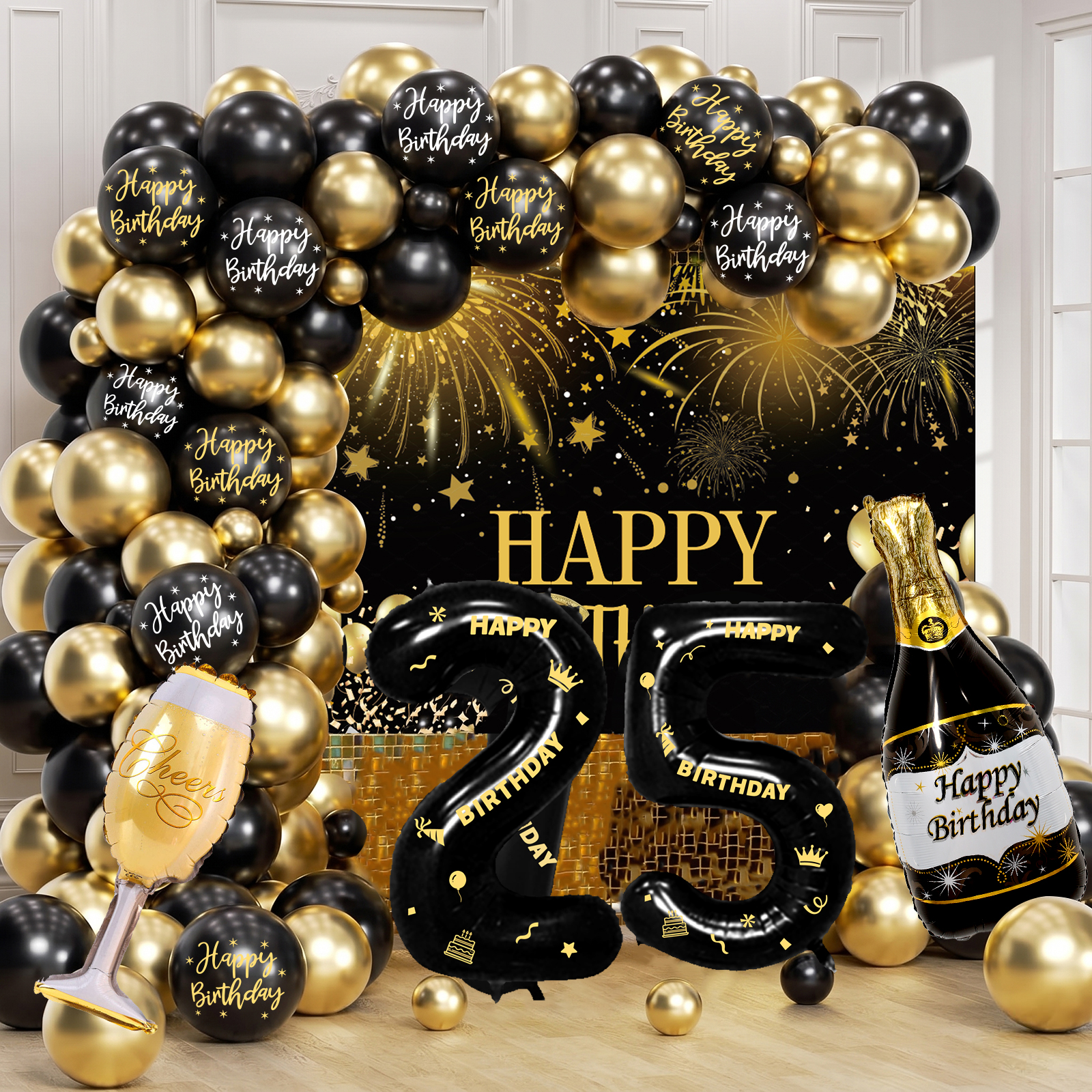 Black Gold Number Happy Birthd - đánh giá và giá Water Balloon Set
