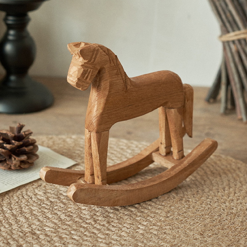 1Pcs Wooden Crafts Rocking Hor - đánh giá và giá Kids Toys Horse
