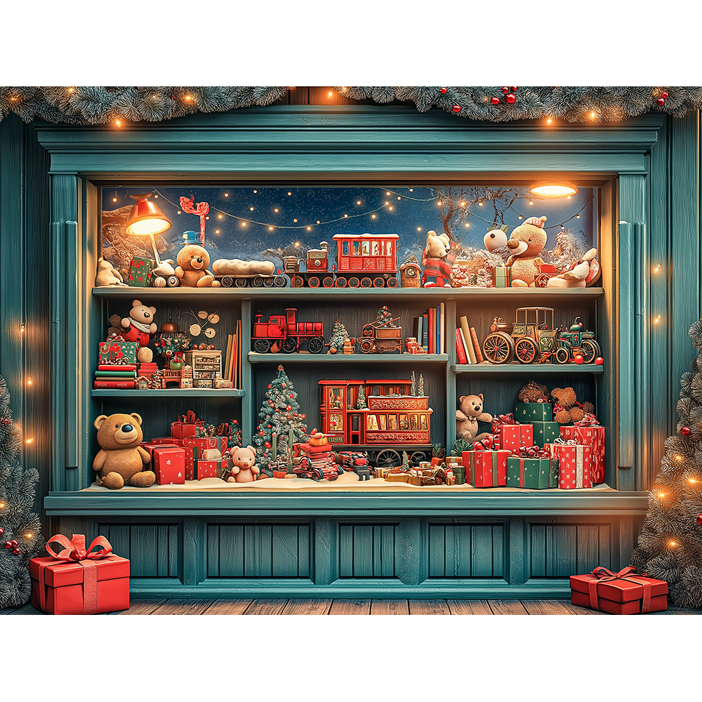Christmas Toy Shop Photography - đánh giá và giá Toys Background For Kids