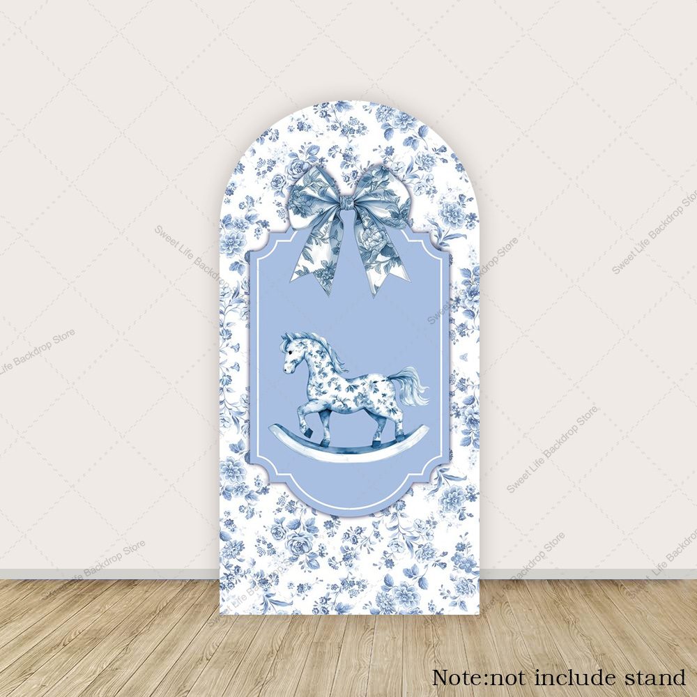 Blue Green Floral Bow Arch Bac - đánh giá và giá Toys Background For Kids