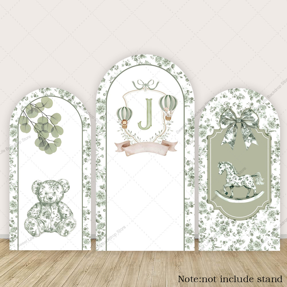 Blue Green Floral Bow Arch Bac - đánh giá và giá Toys Background For Kids