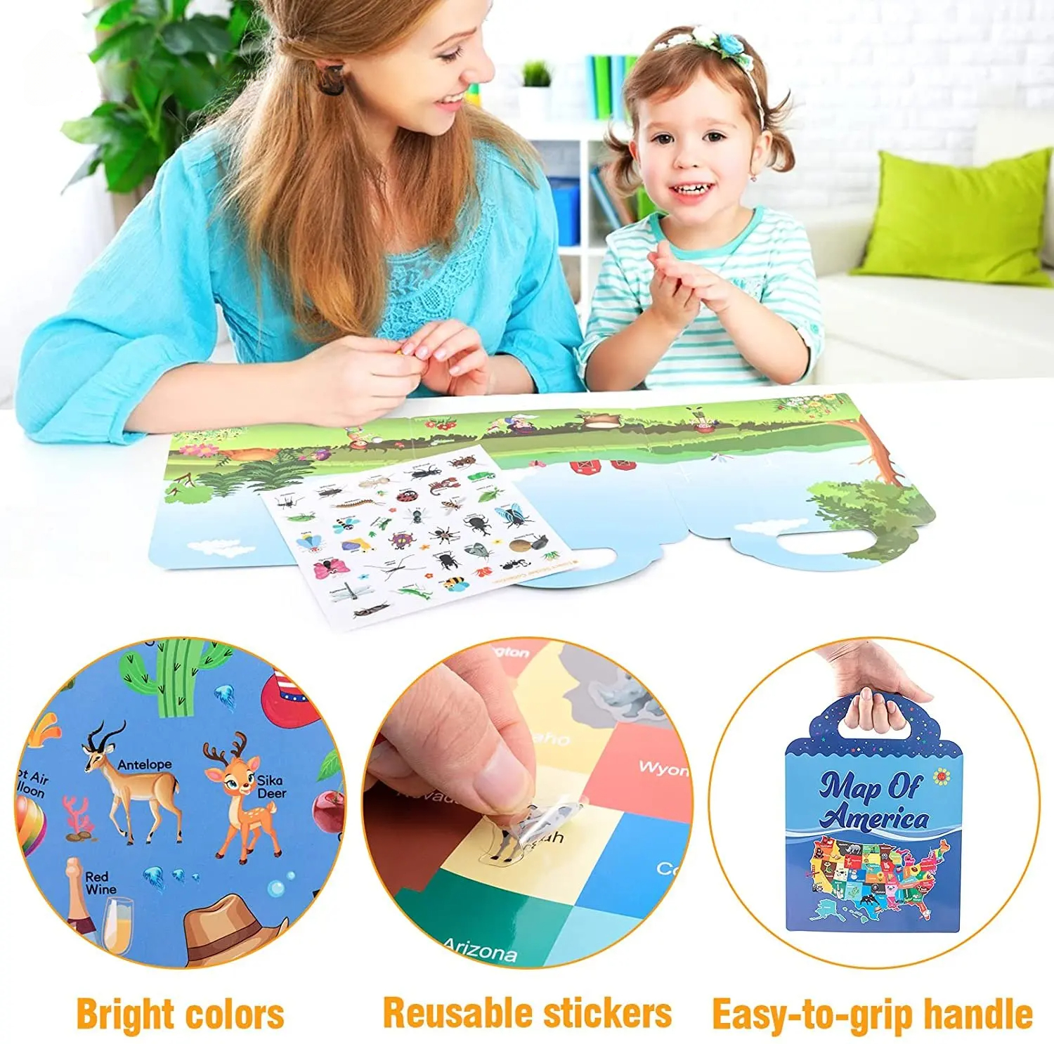 Kids Reusable Sticker Book Mul - đánh giá và giá Kids Toys 10 Year Old